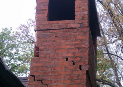 Extensive Masonry Chimney Damage
