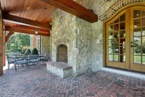new outdoor fireplace patio